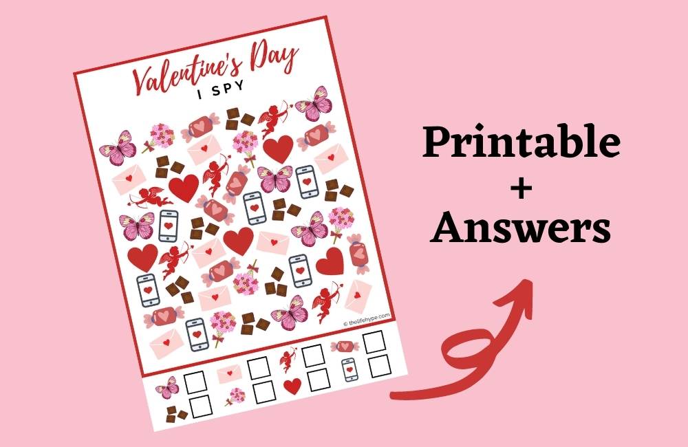 Valentine's Day I Spy Printable