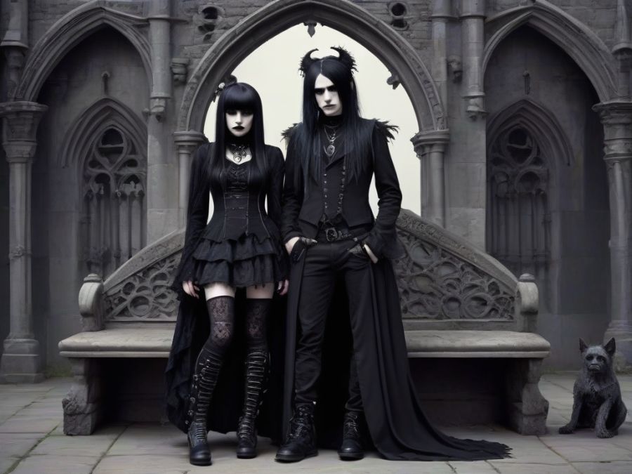 goth couple aesthetic