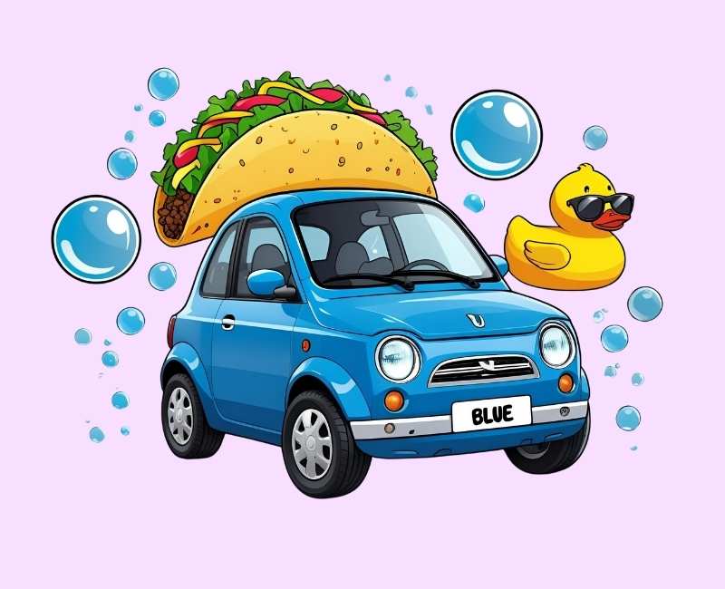 funny blue car names